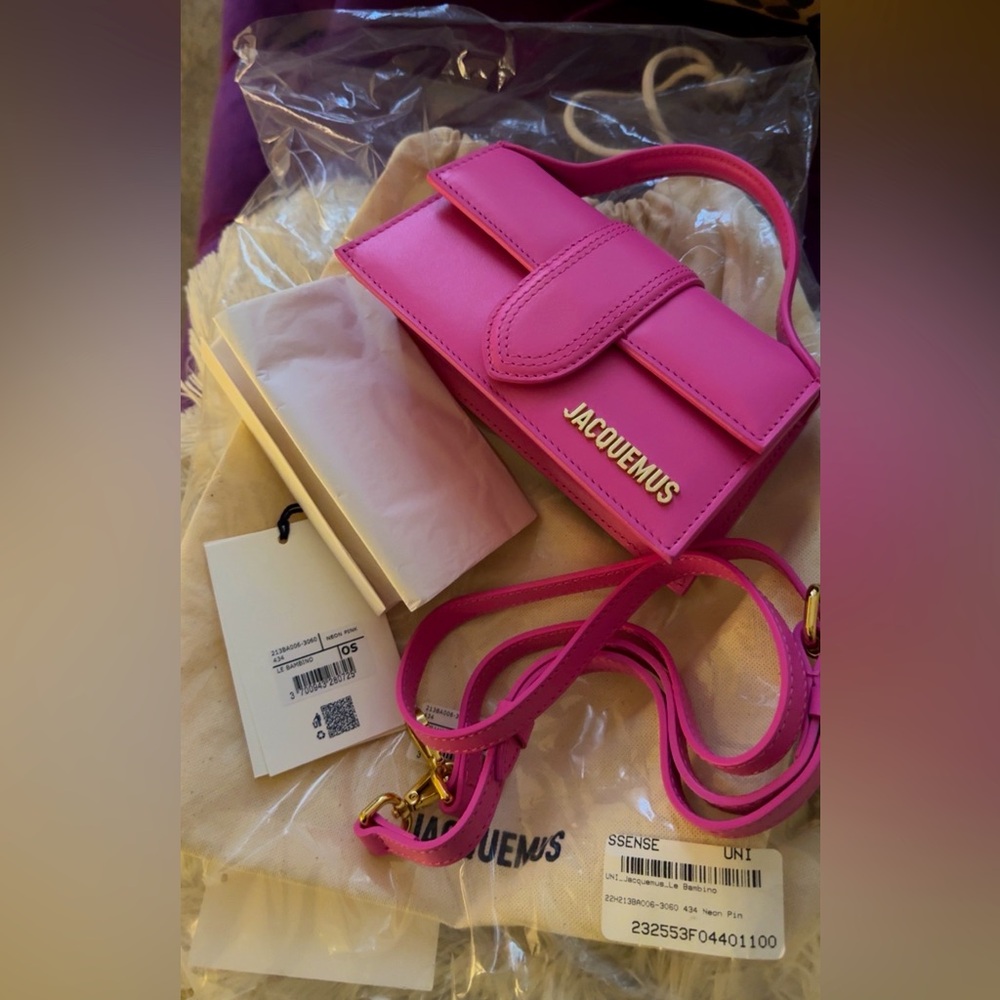 JACQUEMUS Pink Le Papier 'Le Bambino' Bag